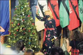  ?? Christian Abraham / Hearst Connecticu­t Media ?? First lady Jill Biden waves to families of Navy members of the USS Delaware Thursday in Groton.