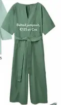  ??  ?? Belted jumpsuit,
€125 at Cos