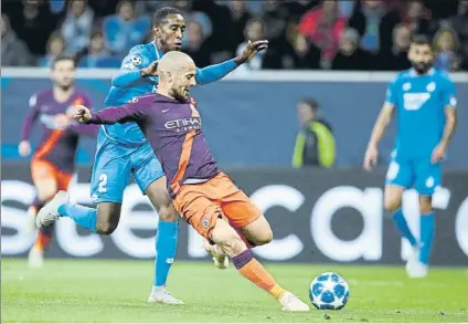  ?? FOTO: GETTY ?? Gol salvador David Silva anotó el tanto decisivo para conseguir una victoria muy importante para el conjunto de Guardiola