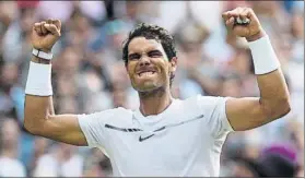  ?? FOTO: GETTY ?? Rafa Nadal, muy satisfecho del tenis desarrolla­do ante Karen Khachanov