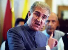  ??  ?? Foreign Minister Shah Mahmood Qureshi, who is in New York to attend the 73rd session of the United Nations General Assembly (UNGA), on Tuesday met US President