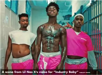  ?? PUBLICITY PHOTO ?? A scene from Lil Nas X’s video for “Industry Baby”