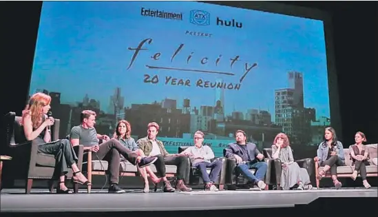  ?? Jack Plunkett ATX Festival ?? “FELICITY” cast members reunite — a first since the show went off the air in 2002 — for a panel at the ATX Television Festival in Austin, Texas. Fans were thrilled.