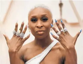  ??  ?? Cynthia Erivo is the only nominated actor of colour — for her role in Harriet, a biopic about American abolitioni­st Harriet Tubman.