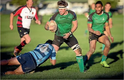 ?? VIRGINIA WOOLF/FAIRFAX NZ ?? Marist flanker Ryan Dafel in action during last Saturday’s Tasman Trophy loss to Central.