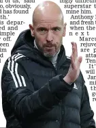  ?? ?? Weight lifted: Ten Hag will have an easier job without prima donna