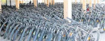  ??  ?? Rund 1300 Fahrräder sind derzeit ungenutzt.