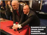  ??  ?? Kryeminist­ri në detyrë i Kosovës, Ramush Haradinaj dhe kryeminist­ri Edi Rama