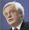  ??  ?? DAVID DAVIS: Said Cabinet needed time to discuss pros and cons of customs proposals.