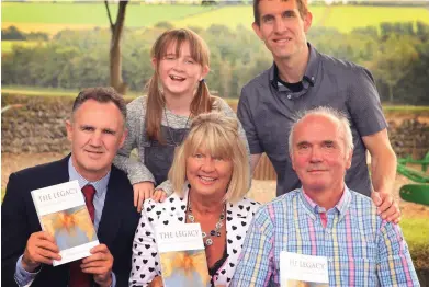  ??  ?? Billy Walsh, who launched the book, with Brenda and Ed Morrisson, and (back) Sophia Morrisson with her uncle, Geoff Morrisson.