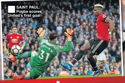  ??  ?? SAINT PAUL: Pogba scores United’s first goal