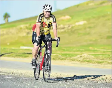  ?? Picture: EUGENE COETZEE ?? ON A MISSION: Warrant Officer Johan Nortje, 43, of Despatch will take to the tarmac on Saturday on a 150km cycle to help raise funds for the Vistarus rehabilita­tion centre