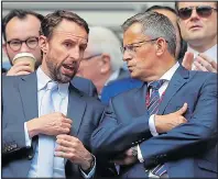  ??  ?? BACKING: Martin Glenn with Gareth Southgate