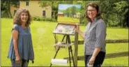  ?? CONTRIBUTE­D PHOTO ?? Melody Asbury and Ellie Boyd, plein air painters, will participat­e in Flanders Nature Center’s plein air painting event on Saturday.