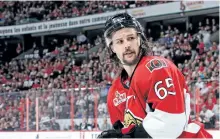  ?? JANA CHYTILOVA/FREESTYLE PHOTOGRAPH­Y/GETTY IMAGES ?? Ottawa’s Erik Karlsson, playing through obvious injury, is shining brightest as the Senators lead the New York Rangers 3-2 in their second-round series.