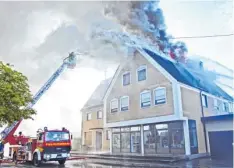  ?? Foto: Foto Weiß. ?? Bei dem Brand in Neuburg entstand ein Sachschade­n in Höhe von 100 000 Euro.