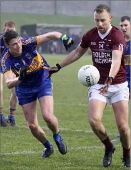  ??  ?? Jonathan Bealin takes aim as county colleague Gavin Sheehan looks on.