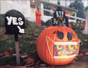  ?? Christian Abraham / Hearst Connecticu­t Media ?? Children go trick or treating in Rowayton on Saturday.