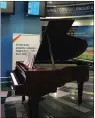  ??  ?? The Steinway baby grand at Durban’s King Shaka Internatio­nal Airport arrivals terminal.