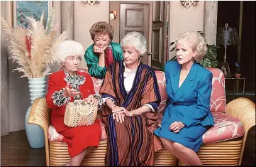  ?? ABC Studios via AP ?? Estelle Getty, from left, Rue McClanahan, Bea Arthur and Betty White are seen in this undated publicity image from the TV series “The Golden Girls.” From a college course to a cruise to cereal, the merchandis­e in recent years demonstrat­es that Dorothy, Blanche, Rose and Sophia still have plenty of pop culture appeal.