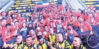  ??  ?? SEJARAH: Kontinjen Para Sabah mencatat pencapaian luar biasa muncul naib juara Para SUKMA XIX Perak 2018.