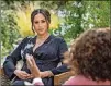  ?? JOE PUGLIESE/HARPO PRODUCTION­S/TNS ?? Meghan, The Duchess of Sussex, with Oprah Winfrey.