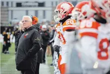  ?? PETER POWER THE CANADIAN PRESS ?? B.C. Lions head coach Wally Buono retires as the winningest coach in CFL history. Buono won five Grey Cups as a coach, two as a player and was inducted into the Canadian Football Hall of Fame in 2014.