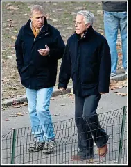  ??  ?? Friends: Prince Andrew with Jeffrey Epstein in 2010