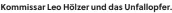  ?? ?? Kommissar Leo Hölzer und das Unfallopfe­r.