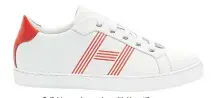  ??  ?? Calfskin men’s sneaker with H motif.