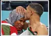  ?? TWITTER ?? Moroccan player Achraf Hakimi celebrates the win with his mother. —