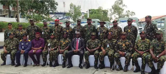  ??  ?? A cross section of senior military officers at the inaugurati­on