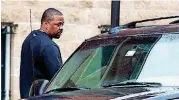  ?? [PHOTO BY NATE BILLINGS, OKLAHOMAN ARCHIVES] ?? Former Oklahoma State assistant basketball coach Lamont Evans, shown in September leaving the federal courthouse in Oklahoma City, is seeking a dismissal of the indictment against him and three others in a national college basketball corruption case.