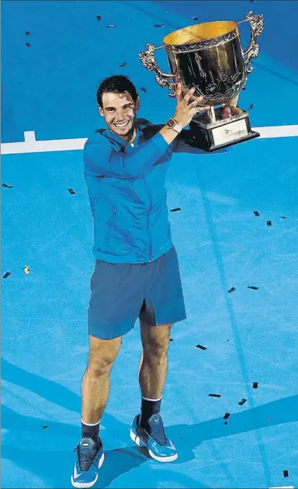  ?? EFE ?? Pekín, una ciudad especial para Nadal. Campeón del torneo ATP en 2005 y 2017, en la capital china se colgó el oro olímpico y subió al nº 1