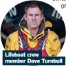  ?? ?? Lifeboat crew member Dave Turnbull