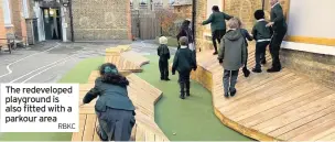  ?? RBKC ?? The redevelope­d playground is also fitted with a parkour area