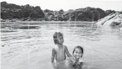  ??  ?? Representa­tional pictures of children enjoying the tranquilli­ty that only water bodies can offer.