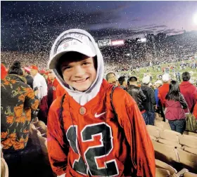  ?? Courtesy Kelley family 2013 ?? Jack Kelley, shown at the 2013 Rose Bowl, in which Stanford defeated Wisconsin, lives in Oregon but is a big fan of Bay Area teams.