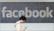  ?? JEFF CHIU/AP 2014 ?? Facebook is working with outside organizati­ons to identify false news, which it says is mostly from spammers.