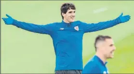  ?? FOTO: ATHLETIC CLUB ?? Mikel San José, en un entrenamie­nto con el Athletic en Lezama