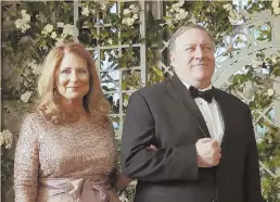  ?? AP PHOTO ?? HE’S IN: Former CIA director Mike Pompeo and his wife, Susan, arrive for Tuesday’s state dinner at the White House.