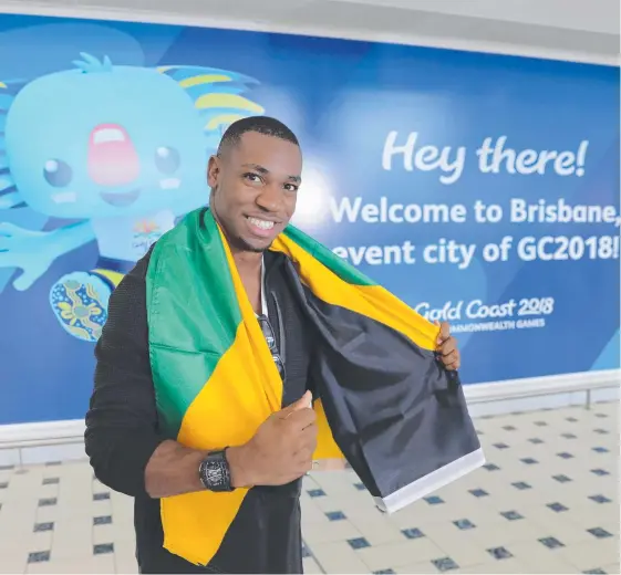  ?? Picture: MARK CRANITCH ?? Yohan Blake headlines the growing list of athletes landing in Australia ahead of the Gold Coast Games.