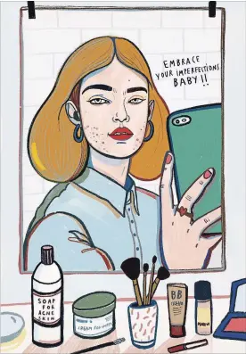  ?? CARLA FUENTES NYT ?? Acne acceptance has gained traction, propelled by body positivity and backlash against unrealisti­c beauty advertisin­g.