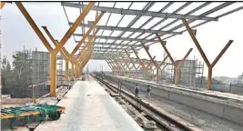  ?? PIC/MPOST ?? A view of the under constructi­on City Park Metro station