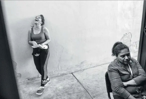  ?? PHOTOS: MICHAEL ROBINSON CHAVEZ/THE WASHINGTON POST ?? Mildred Barreras Godoy, 16, is receiving therapy at a women’s drug rehabilita­tion centre in Tijuana, Mexico.