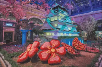  ?? HANDOUT PHOTO ?? Bellagio’s Conservato­ry & Botanical Gardens in Las Vegas celebrates Japan with a vibrant spring display through June 15.