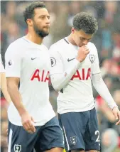  ??  ?? SORE ONE Alli (right) and Dembele suffer