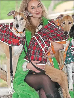  ?? ?? pupdAte: Thalia Heffernan has reunited with whippets Leonard and Charlie