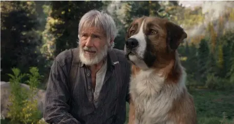  ??  ?? SEE SPOT: Harrison Ford and his CGI dog took the No. 2 spot at the box office this weekend, topped by ‘Sonic: The Hedgehog.’