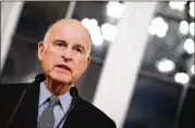  ?? SINA SCHULDT / DPA / ABACA PRESS ?? California Governor Jerry Brown’s offer of 400 National Guard troops for the mission that president Donald Trump wants is still in place despite rejection of the federal government’s initial plans.